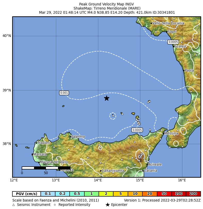 terremoto tirreno