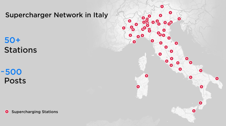 Mappa stazioni Tesla in Italia