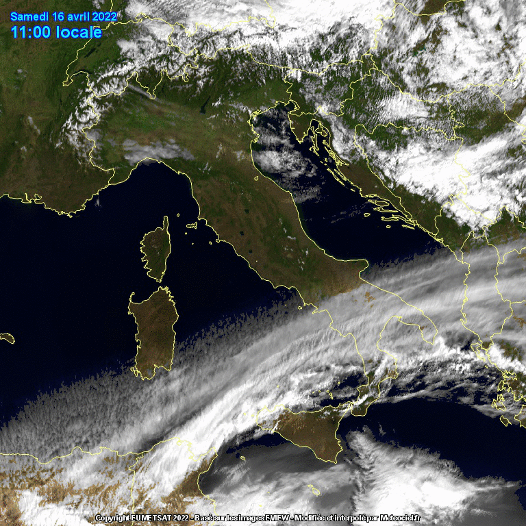 satellite meteo 16 aprile 2022