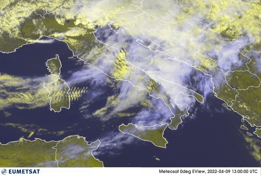 satellite meteo italia 9 aprile 2022