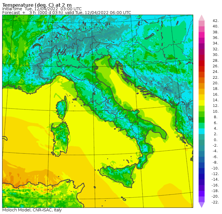 temperature minime italia