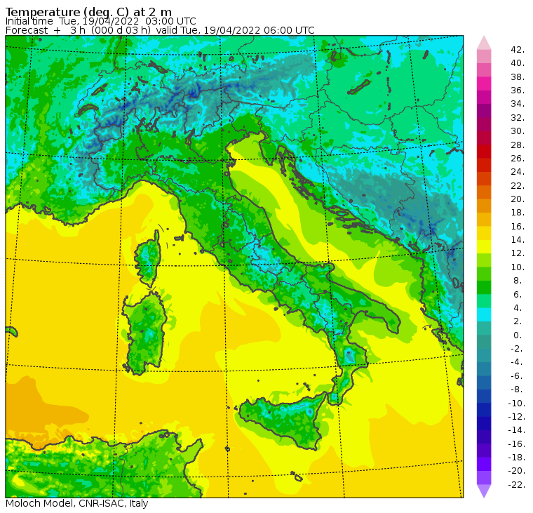 temperature minime oggi