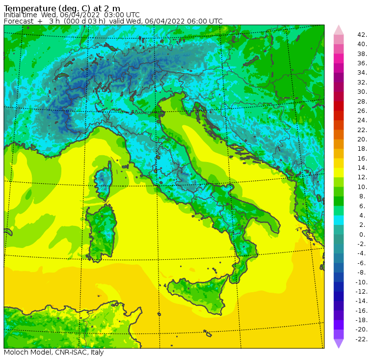 temperature minime oggi