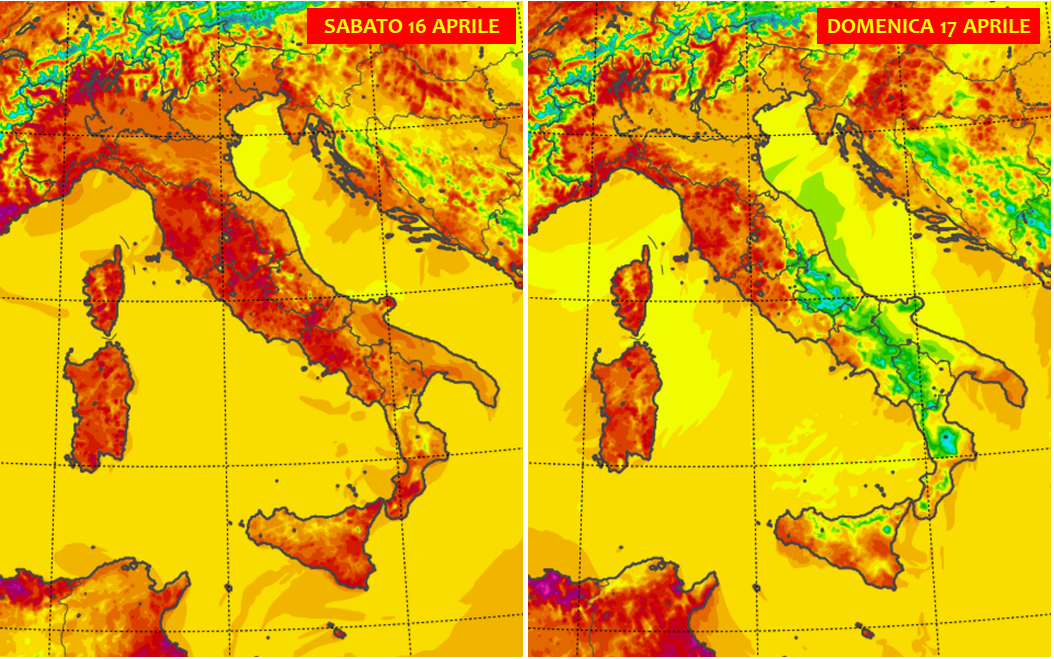temperature pasqua 2022