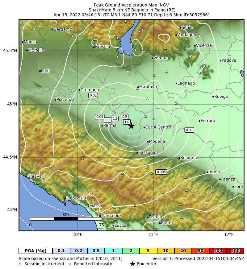 terremoto oggi reggio emilia modena bologna