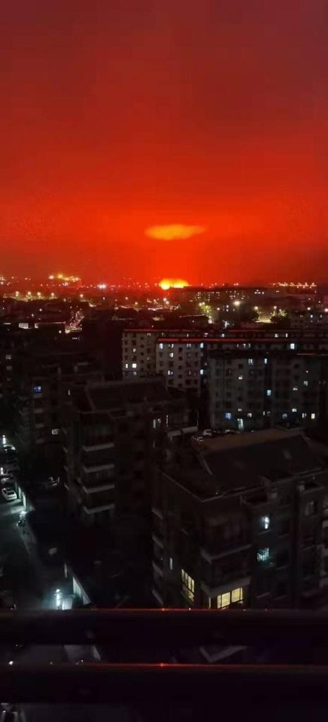 cielo rosso Zhoushan