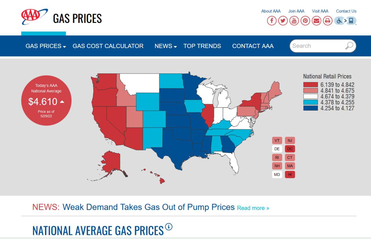 prezzi benzina usa