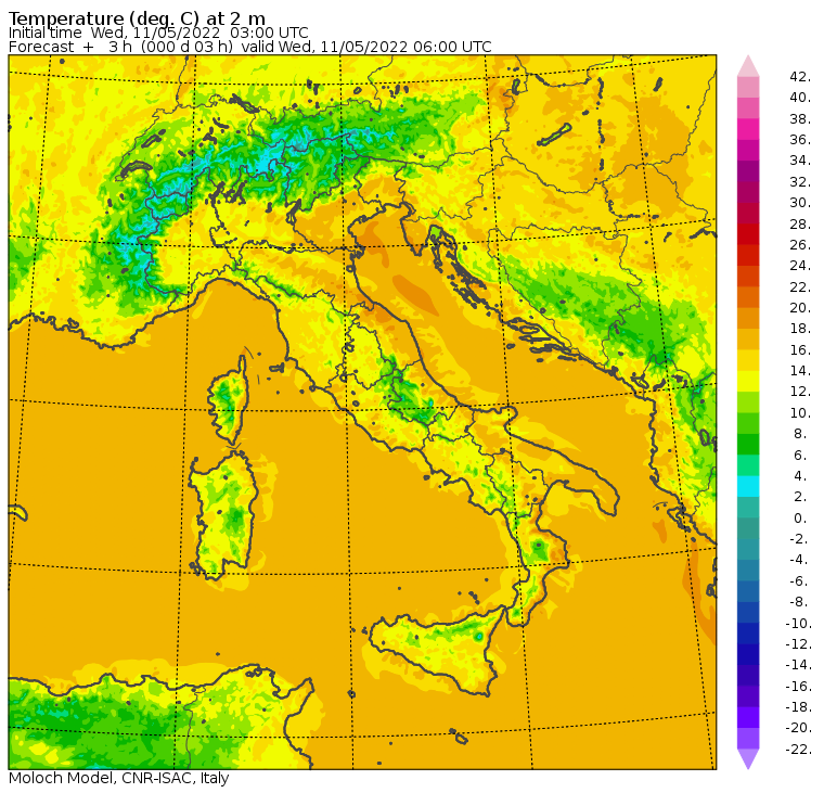 temperature minime italia
