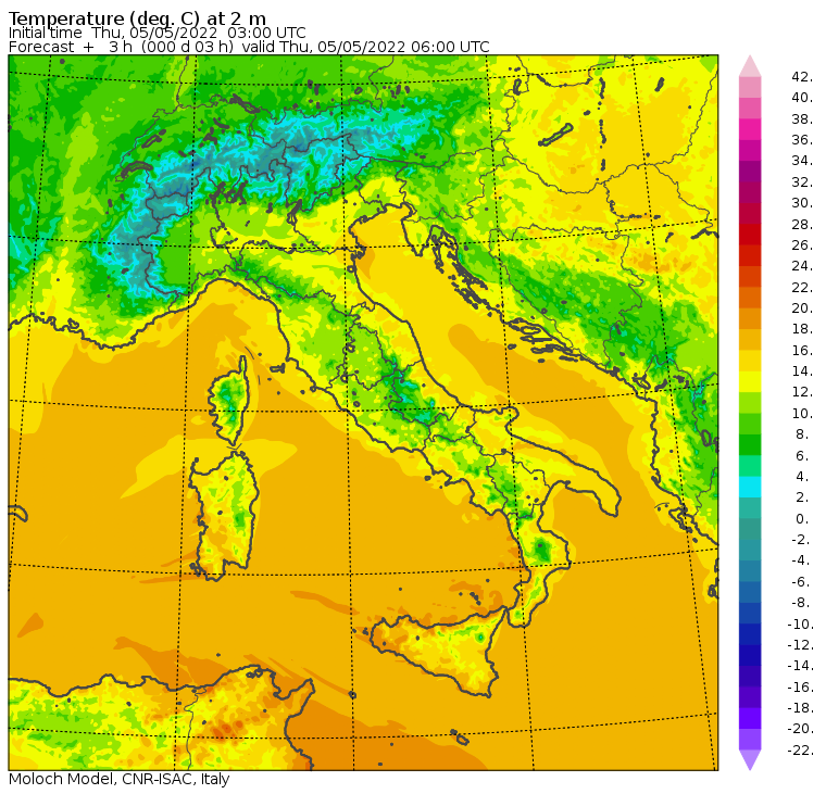 temperature minime italia
