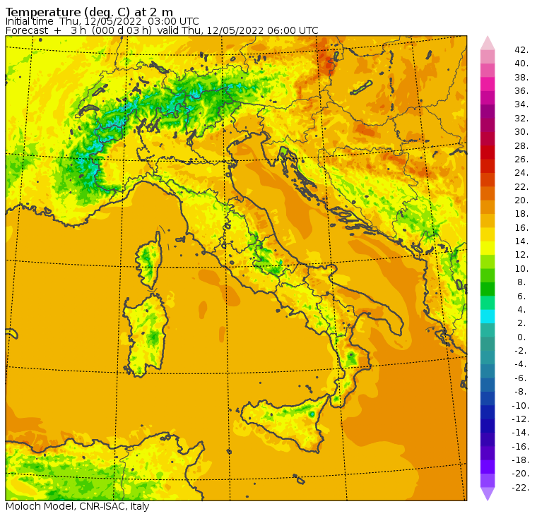 temperature minime oggi