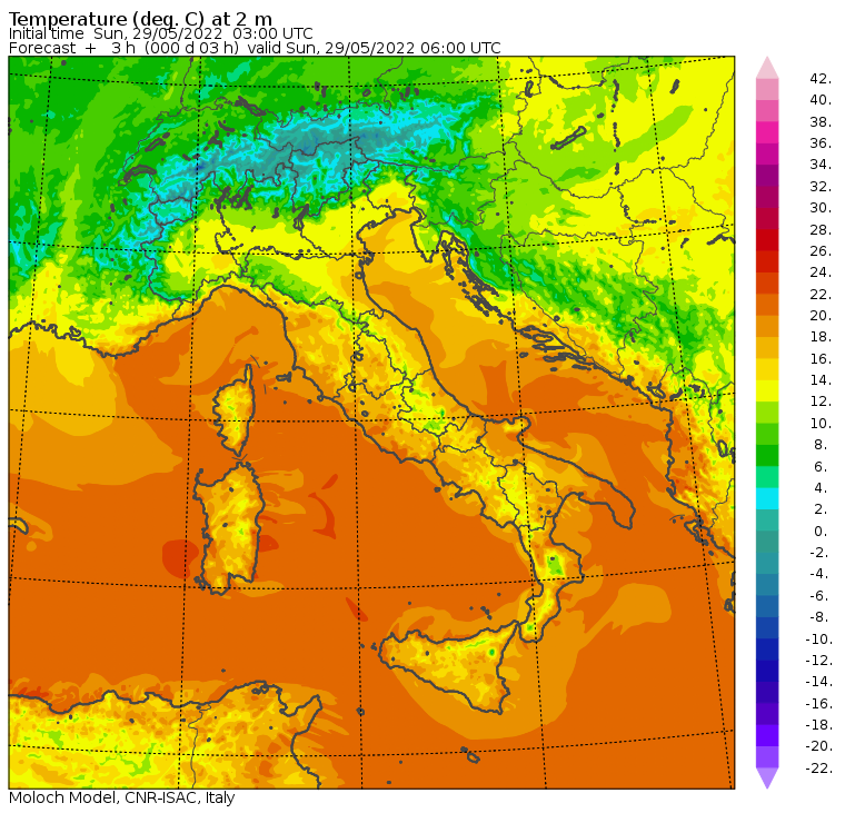 temperature minime oggi
