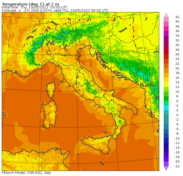 temperature minime oggi