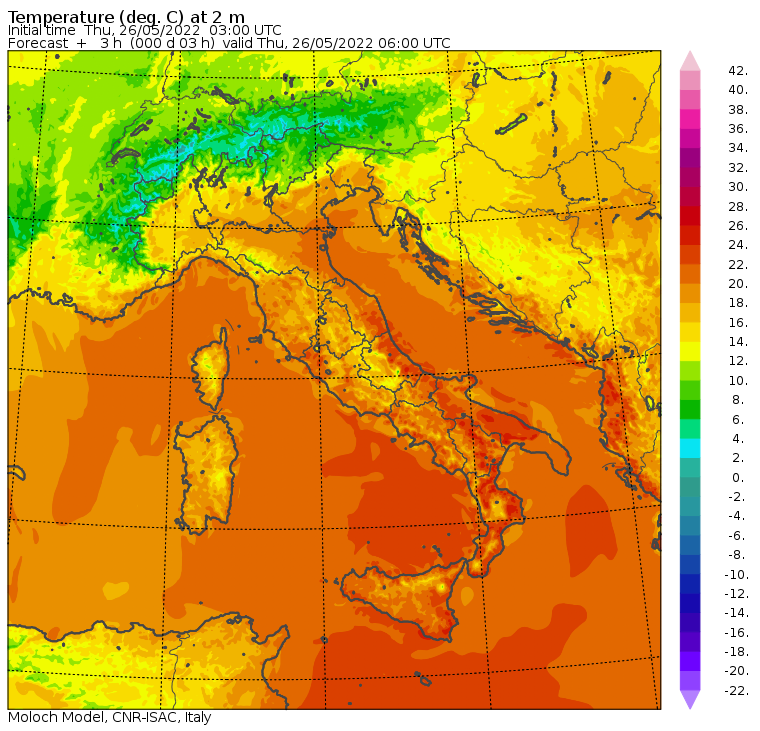 temperature minime oggi