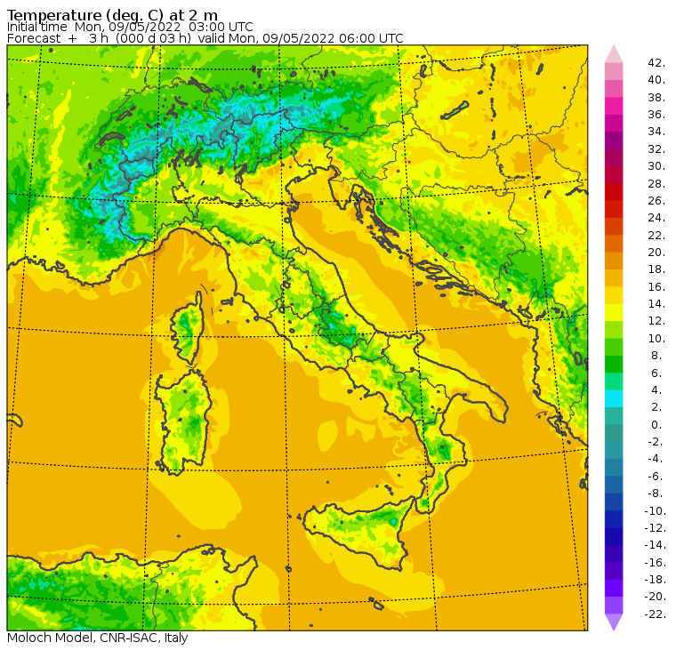 temperature minime oggi