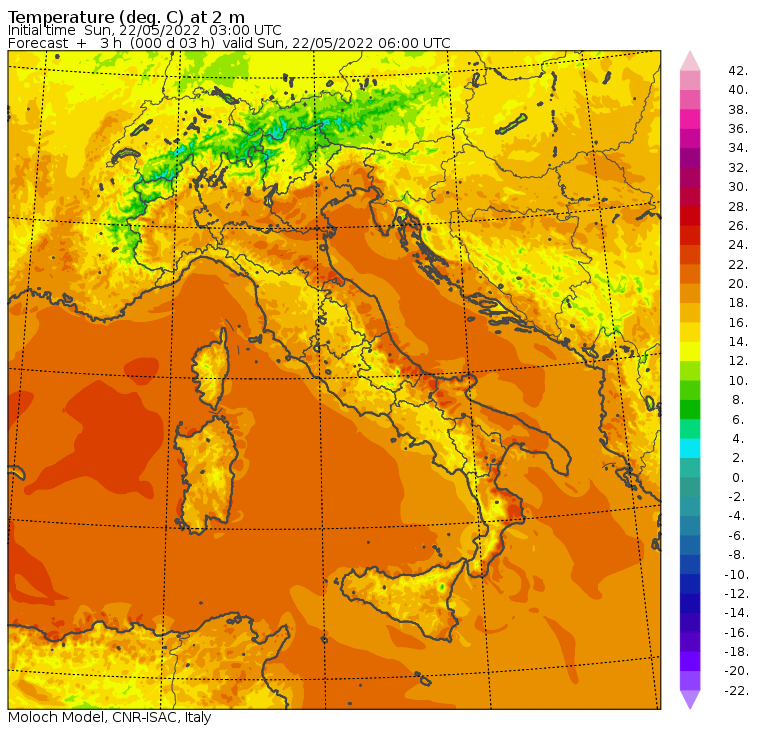 temperature minime oggi