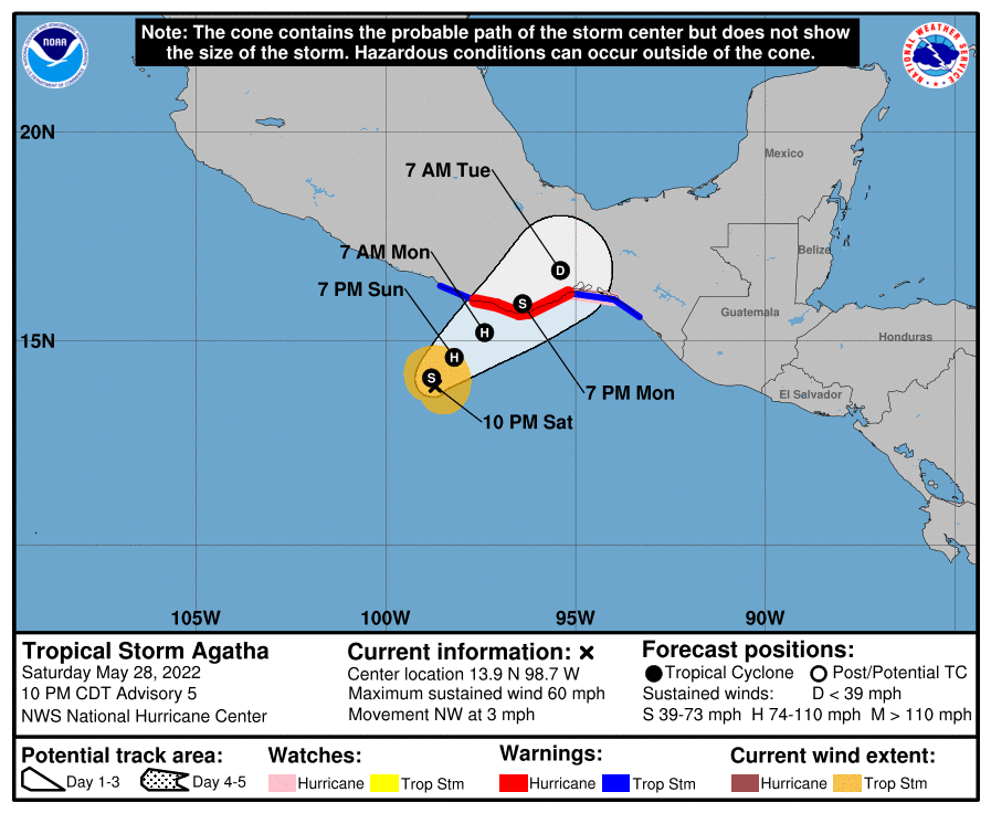 tempesta agatha messico
