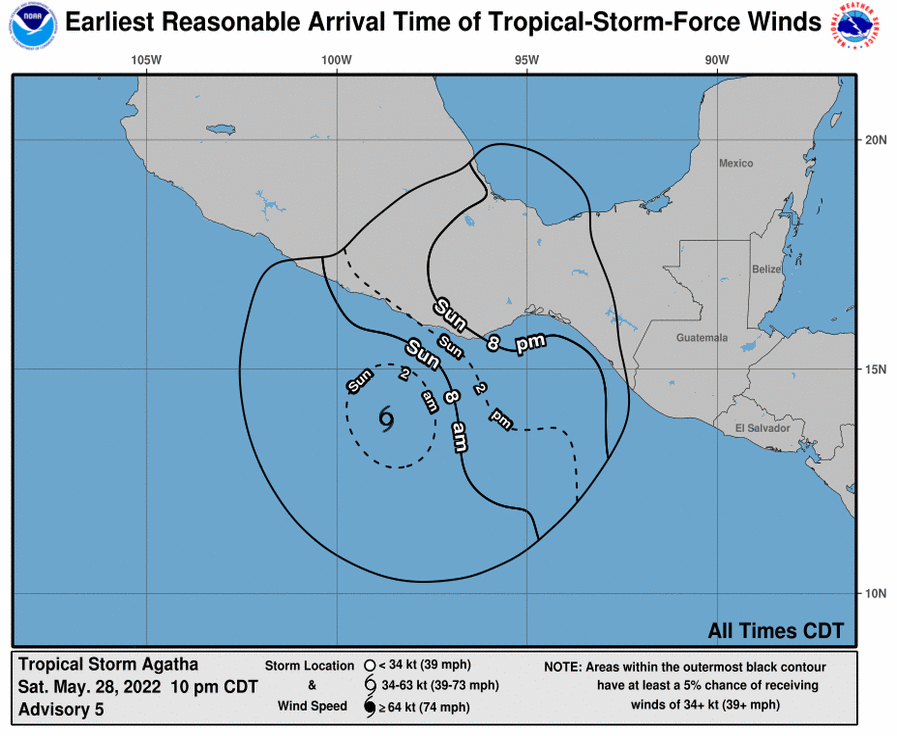 tempesta agatha messico