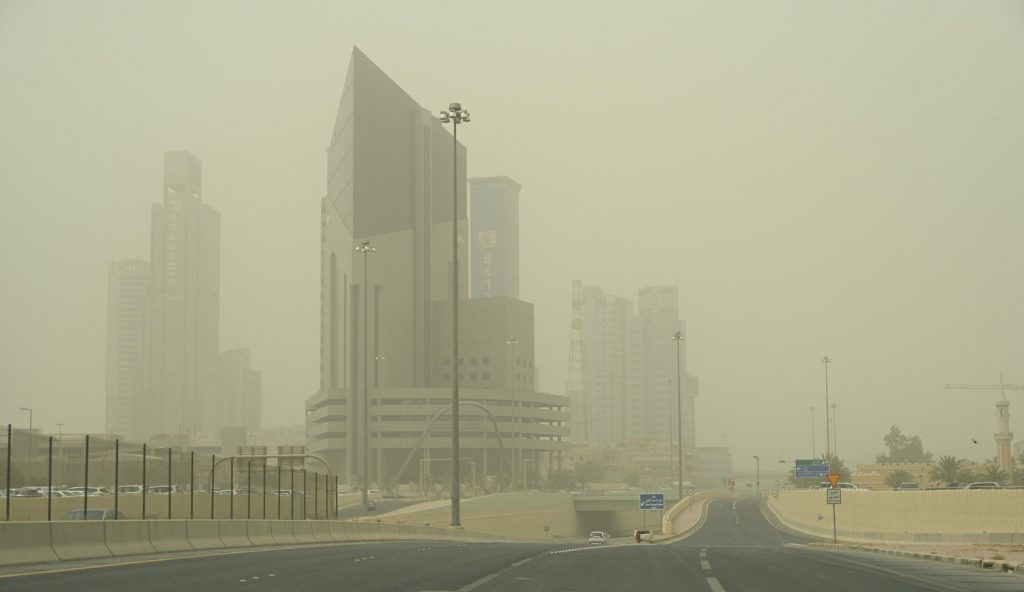 tempesta di sabbia kuwait