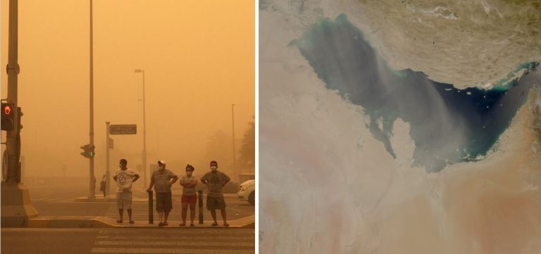 tempesta di sabbia penisola arabica