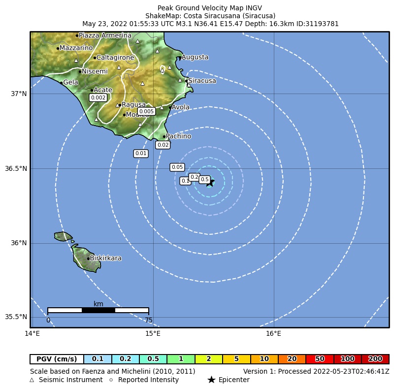 terremoto sicilia siracusa