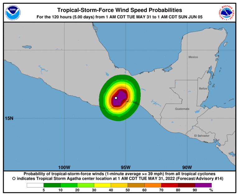 uragano agatha tempesta tropicale