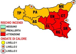 allerta caldo incendi sicilia 24 giugno 2022