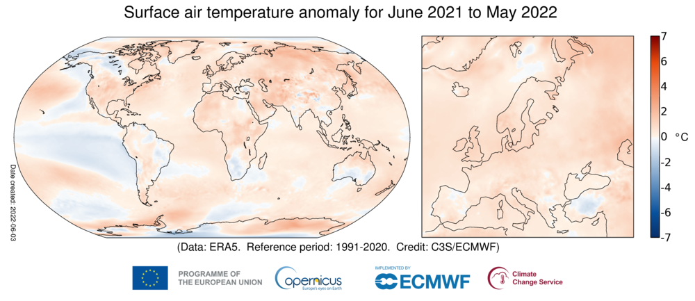 anomalia temperatura giugno 2021-maggio 2022