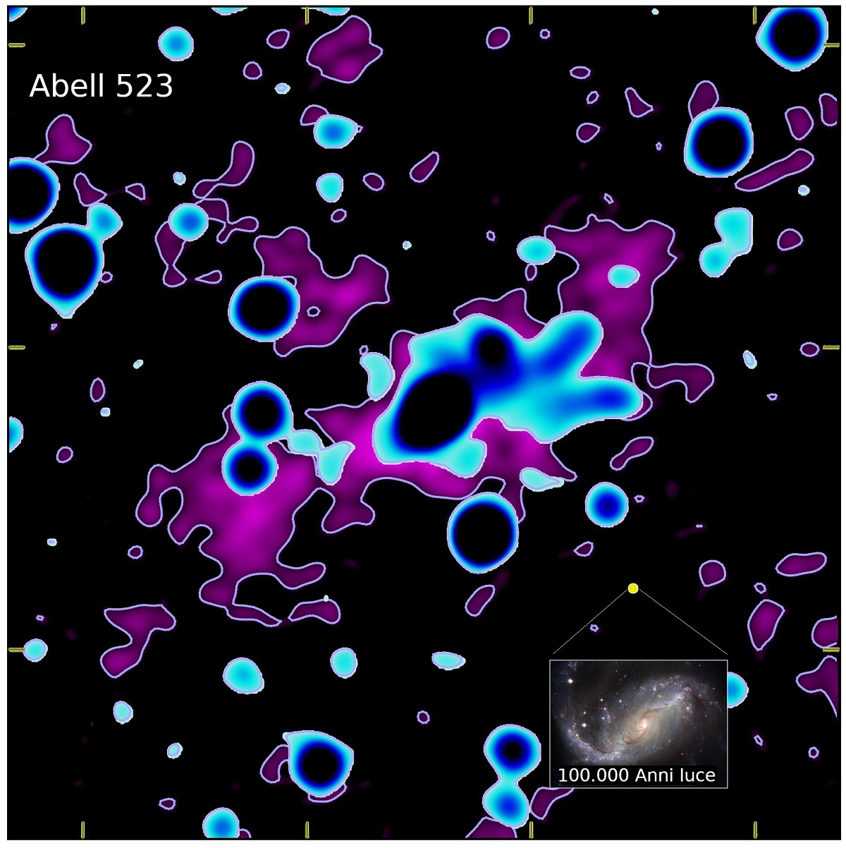 emissione polarizzata nell'ammasso di galassie Abell 523