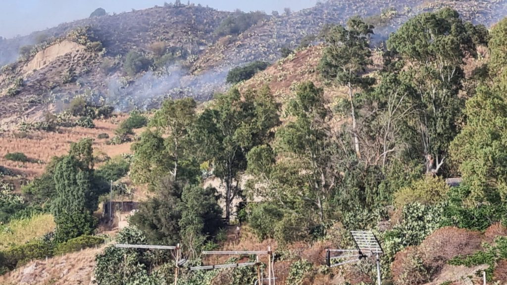 incendio collina pentimele
