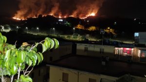 incendio collina pentimele