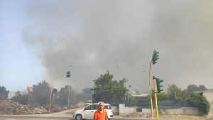 incendio lecce