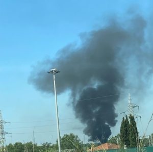 incendio roma raccordo ostiense