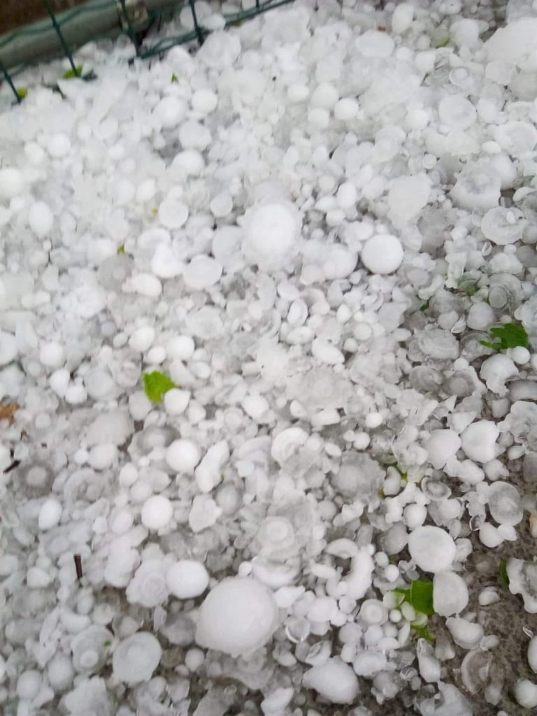 maltempo grandine caluso piemonte