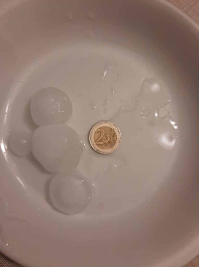 maltempo grandine caluso piemonte