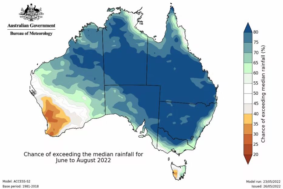 previsioni meteo inverno 2022 australia pioggia