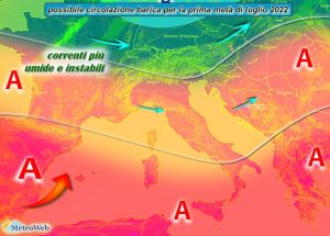previsioni meteo luglio 2022