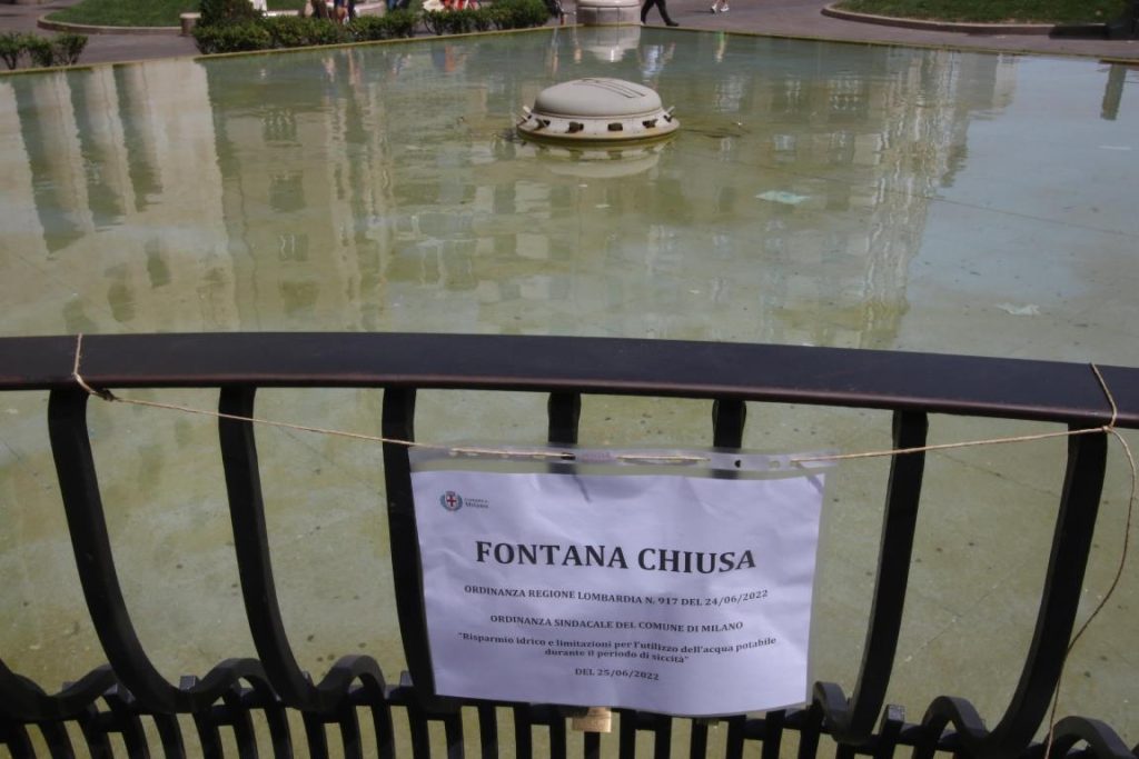 siccità fontane milano