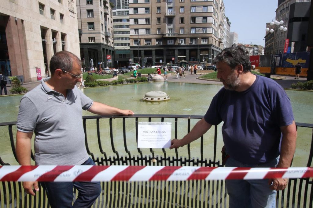 siccità fontane milano