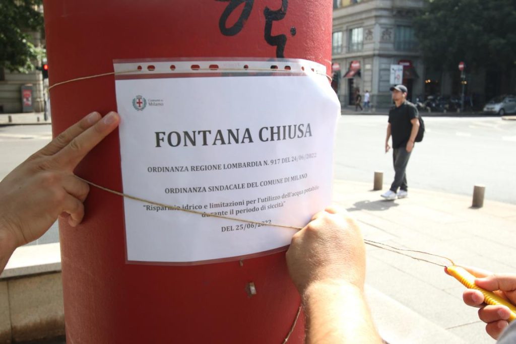 siccità fontane milano