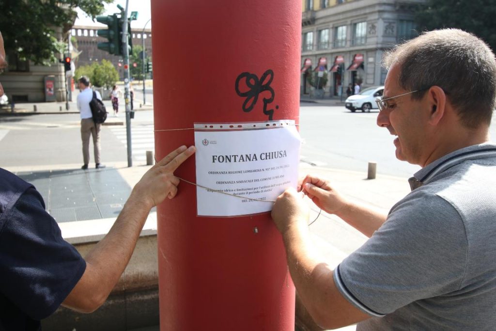 siccità fontane milano