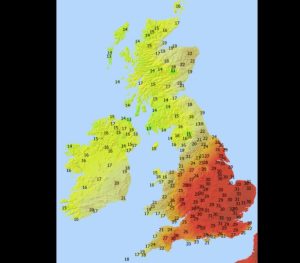 temperature regno unito 17 giugno 2022