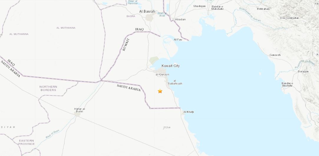 terremoto kuwait arabia saudita