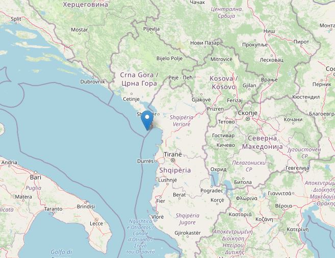 terremoto montenegro albania