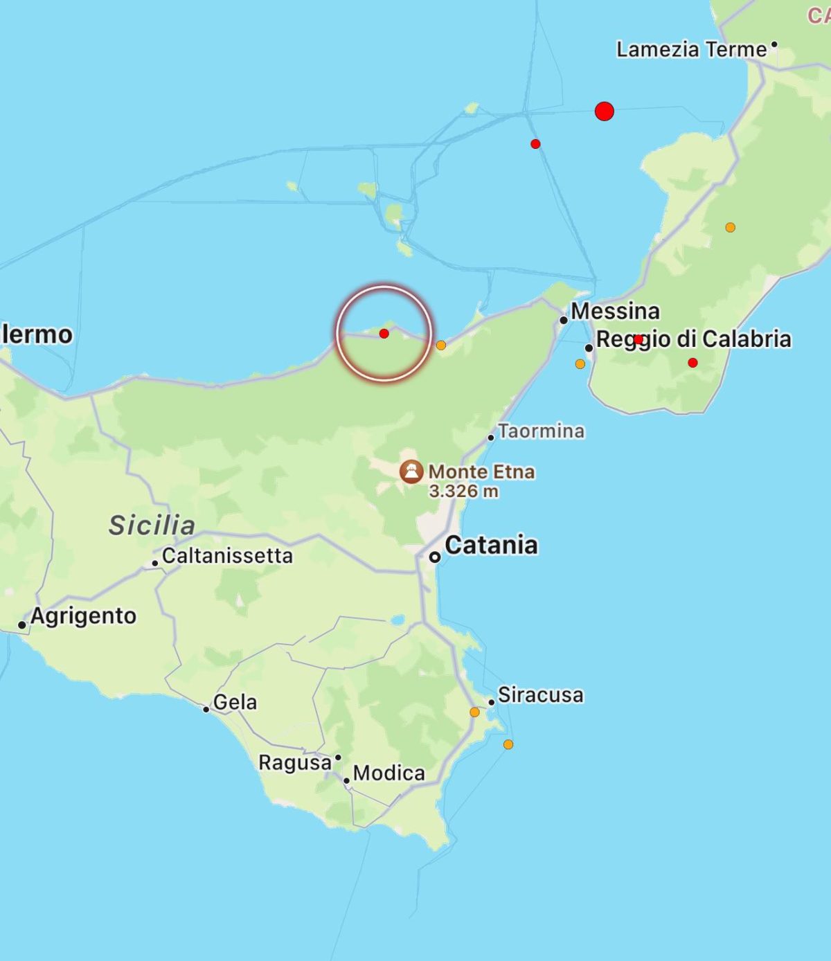 terremoto sicilia oggi