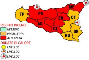 allerta caldo incendi sicilia 5 luglio