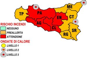 allerta caldo incendi sicilia 6 luglio