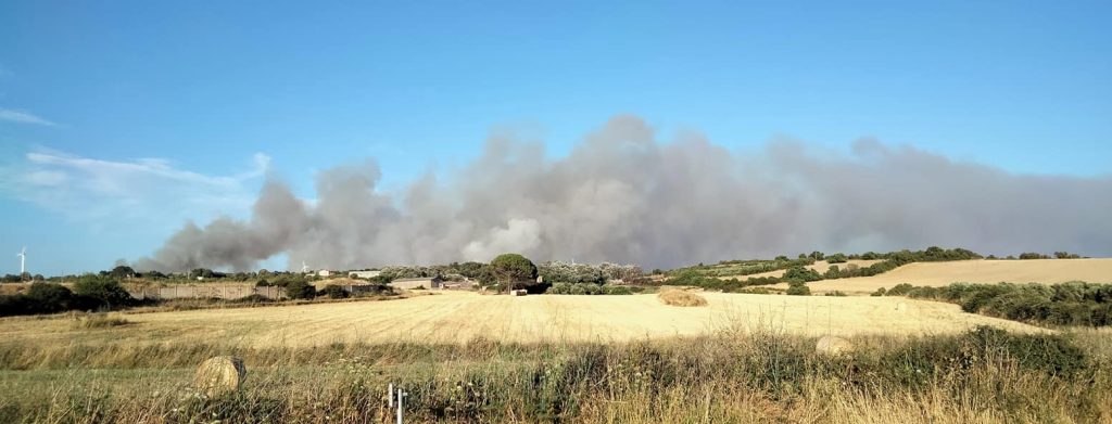 incendio mandas sardegna