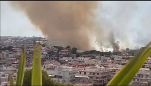 incendio pineta sacchetti roma