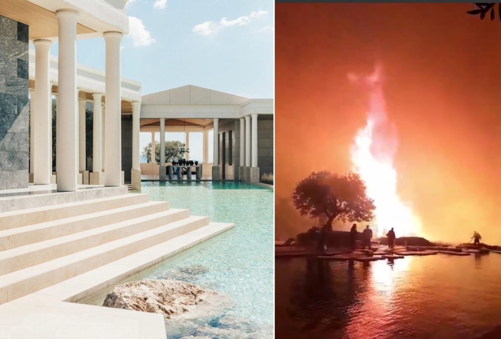 incendio resort amanzoe grecia
