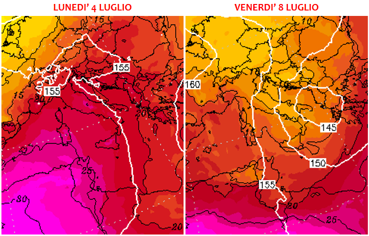 meteo italia temperature luglio 2022